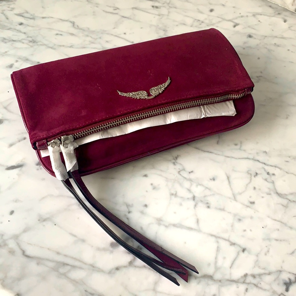 Zadig and Voltaire Suede Rock Clutch